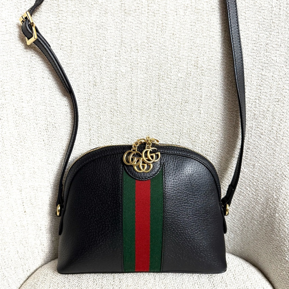 Authentic Gucci Ophedia Dome crossbody bag black leather - Picture 4 of 15